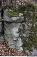 rock cliff overgrown moss 0009